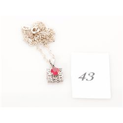 New genuine rhodonite sterling silver necklace