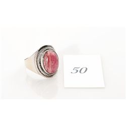 New genuine rhodochrosite sterling silver size 7