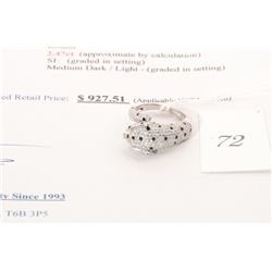 925 solid silver 2.47carat custom made zircon