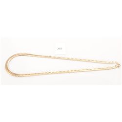14k gold filled herring bone necklace