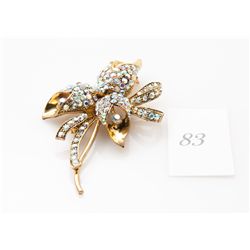 Costume jeweled brooch