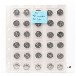 30 1967 royal canadian mint rabbit nickels *NO SHIPPING AVAILABLE*