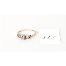 14k gold and diamond ring