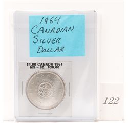 1964 canadian silver dollar *NO SHIPPING AVAILABLE*