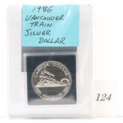 1986 vancouver train canadian silver dollar *NO SHIPPING AVAILABLE*