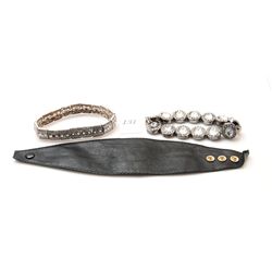 2 costume jeweled bracelets