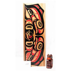 West coast native wooden keepsake box and owl