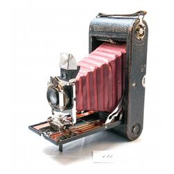 Vintage canadian kodak film camera with red bellow
