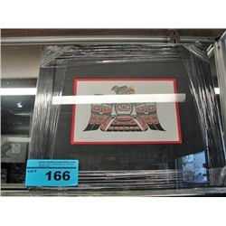 Framed west coast native print titled thunderbird