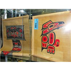 West coast native wooden keep sake box and burlap