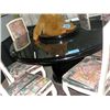 Image 1 : Large single pedastol black laquer round dining