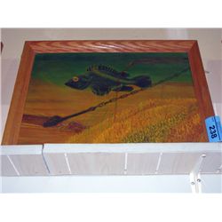 Framed original oil on canvas painting - rock cod
