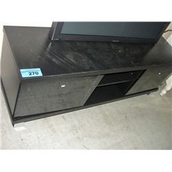 Black contemporary TV entertainment stand