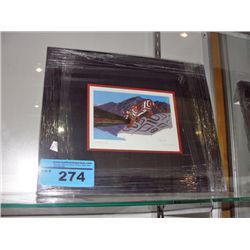 Framed west coast native print titled mountain