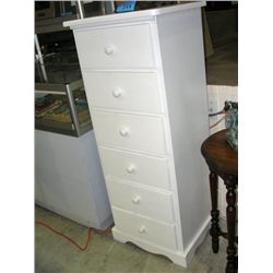 6 drawer white lingerie chest