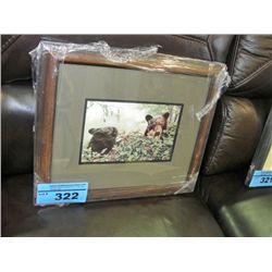 Framed print by Willem S De Beer bears and berries