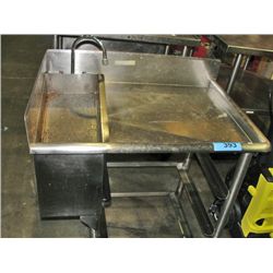Commercial stainless steel restuarant sink counter