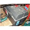 Image 1 : Grey plastic toolbox and contents