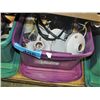 Image 1 : small puple tote of electrical breakers and