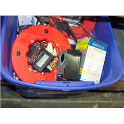 Large blue tote full of special electrical