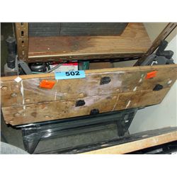 Small portable folding work bench