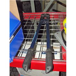 Pair of blue mastercraft bolt cutters