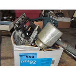 One box of tools hardware and misc