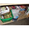 Image 1 : Shelf lot of misc items; weights, assorted