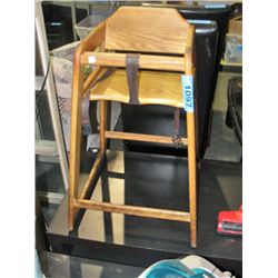 Oak high chair