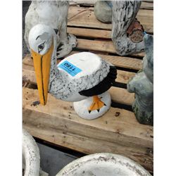 Cement pelican yard ornament