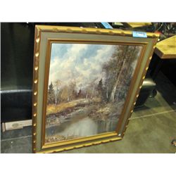 Framed print on board Mountain forrest print by