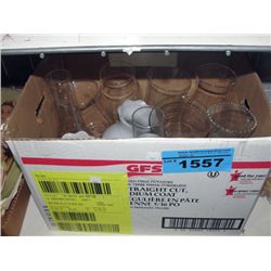 Box of vintage oil lamp glass chimneys