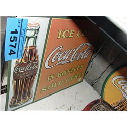 Ice cold coca cola tin advertisment sign