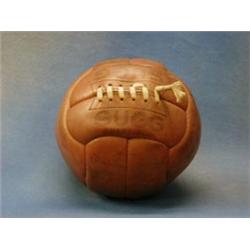 A Suggs of Sheffield Mitre Monarch leather football, signed by the 1947 Arsenal football team, wo...