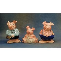 3 Wade (Nat West) piggy banks in the form of pigs £50-75...