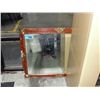 Image 1 : Wood framed bevelled wall mirror