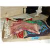 Image 1 : Box full of assorted hand crafted tapestries, rugs