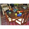 Image 2 : 11pc mahogany finish dining room suite;