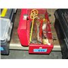 Image 1 : Red metal toolbox and contents