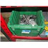 Image 1 : Green plastic storage bin of assorted air tools;
