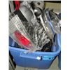 Image 1 : Blue plastic storage bin of assorted automobile