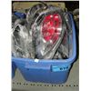 Image 1 : Blue plastic storage bin of assorted automobile