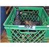 Image 1 : Green milk crate of assorted power tools