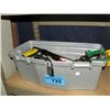 Image 1 : Grey plastic toolbox and contents