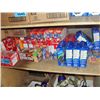 Image 1 : Shelf lot of assorted cereals, cookies, snack food