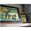 Image 1 : shelf lot of framed pictures, prints and orignal