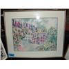 Image 1 : Framed flower garden print