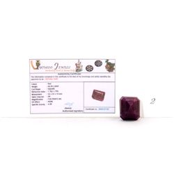 Certified Museum Size Emerald Cut Red Ruby 68