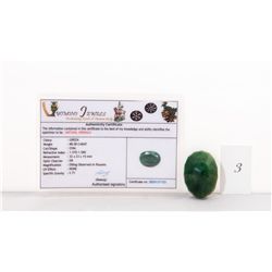 Certified Museum Size Oval Cut Emerald 88 Carats