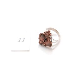 Natural Copper Nuggett Set in a .925 Ring